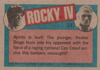 1985 Topps Rocky IV #21 Belted By Drago! Back