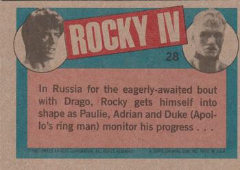 1985 Topps Rocky IV #28 In Training! Back