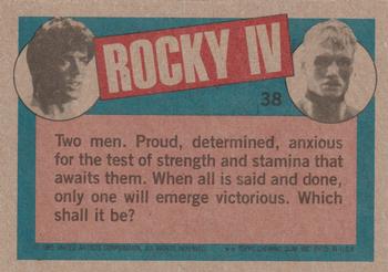 1985 Topps Rocky IV #38 Balboa vs. Drago Back