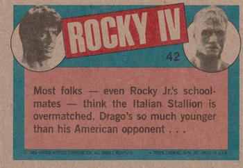 1985 Topps Rocky IV #42 Clash Of The Super-Powers! Back