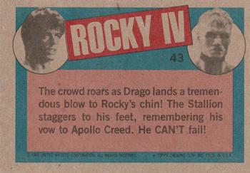 1985 Topps Rocky IV #43 Man Against Superman! Back