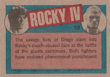 1985 Topps Rocky IV #58 A Face Made For Punching! Back