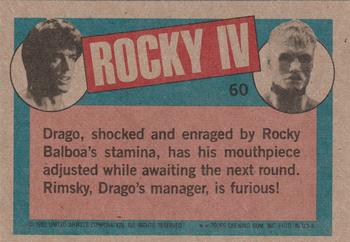 1985 Topps Rocky IV #60 From Russia With Hate! Back