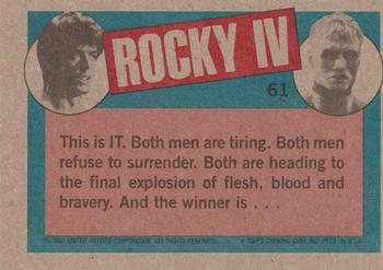 1985 Topps Rocky IV #61 Pandemonium! Back