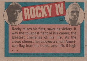 1985 Topps Rocky IV #64 In Praise Of Balboa! Back