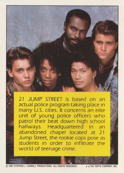 1987 Topps 21 Jump Street #14 Undercover! Back