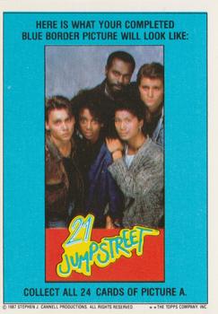 1987 Topps 21 Jump Street #17 On the Job! Back