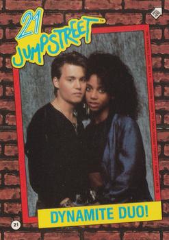 1987 Topps 21 Jump Street #21 Dynamite Duo! Front