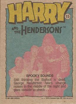 1987 Topps Harry and the Hendersons #15 Spooky Sounds Back
