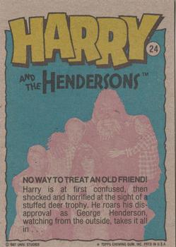 1987 Topps Harry and the Hendersons #24 No Way To Treat an Old Friend! Back