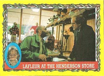1987 Topps Harry and the Hendersons #39 Lafleur at the Henderson Store Front