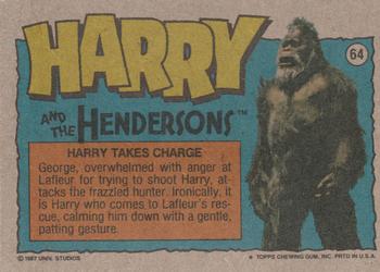 1987 Topps Harry and the Hendersons #64 Harry Takes Charge Back