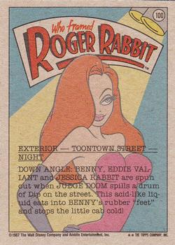 1987 Topps Who Framed Roger Rabbit #100 A Dip-Slicked Road! Back