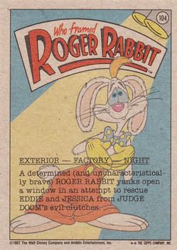 1987 Topps Who Framed Roger Rabbit #104 Roger to the Rescue! Back