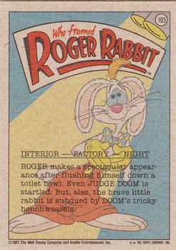 1987 Topps Who Framed Roger Rabbit #105 Trapped By Judge Doom! Back