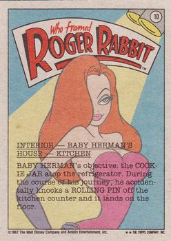 1987 Topps Who Framed Roger Rabbit #10 The Rolling Pin Tumbles! Back