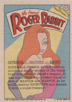 1987 Topps Who Framed Roger Rabbit #112 Say It, Don't Spray It! Back