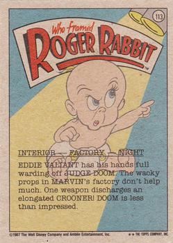 1987 Topps Who Framed Roger Rabbit #113 What a Weird Weapon! Back