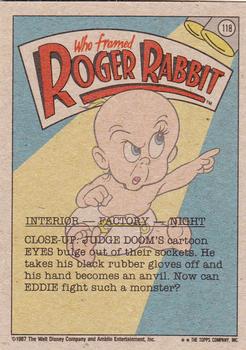 1987 Topps Who Framed Roger Rabbit #118 Booing!! Back