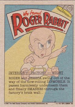 1987 Topps Who Framed Roger Rabbit #123 Swing to Safety! Back