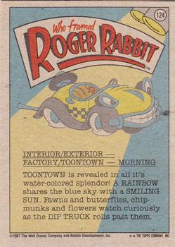 1987 Topps Who Framed Roger Rabbit #124 Good Morning, Toontown! Back
