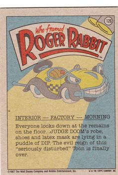 1987 Topps Who Framed Roger Rabbit #126 Judge Doom's Demise! Back