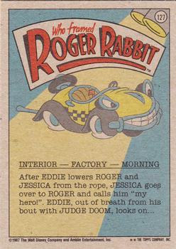1987 Topps Who Framed Roger Rabbit #127 Special Thanks from Jessica! Back