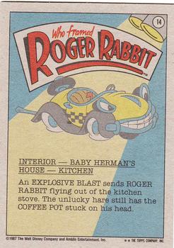 1987 Topps Who Framed Roger Rabbit #14 One Roasted Rabbit! Back