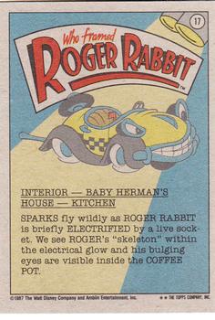 1987 Topps Who Framed Roger Rabbit #17 Electrifying! Back