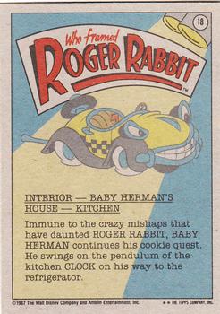 1987 Topps Who Framed Roger Rabbit #18 The Cookie Quest Continues! Back