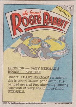 1987 Topps Who Framed Roger Rabbit #19 Look Out Below! Back