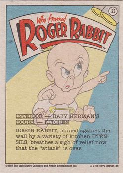 1987 Topps Who Framed Roger Rabbit #23 Whew!!! Back