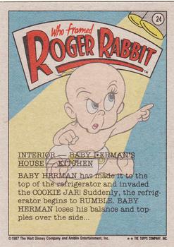 1987 Topps Who Framed Roger Rabbit #24 Whoops!!! Back