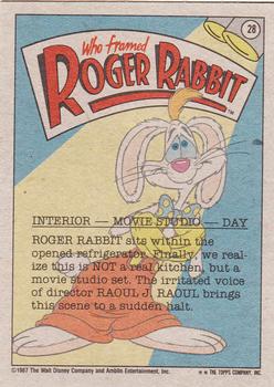 1987 Topps Who Framed Roger Rabbit #28 Cut!!! Back