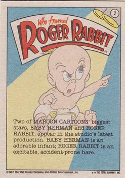 1987 Topps Who Framed Roger Rabbit #2 Toon Superstars! Back