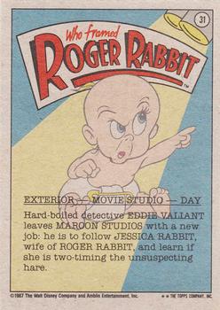 1987 Topps Who Framed Roger Rabbit #31 Eddie Valiant, Private Eye! Back