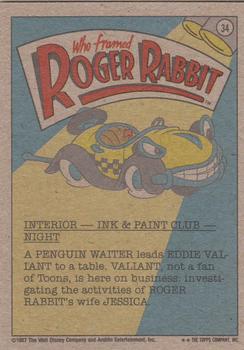 1987 Topps Who Framed Roger Rabbit #34 This Way, Mr. Valiant! Back