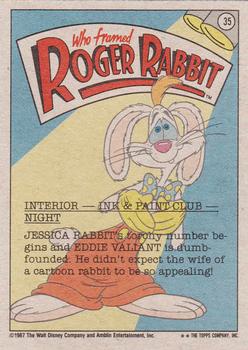1987 Topps Who Framed Roger Rabbit #35 The Main Attraction Back