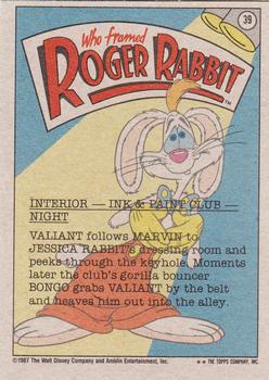 1987 Topps Who Framed Roger Rabbit #39 Don't Monkey with Me!! Back