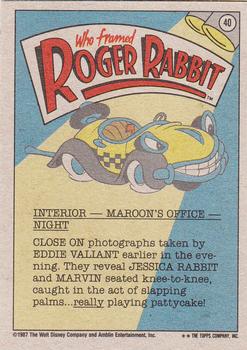 1987 Topps Who Framed Roger Rabbit #40 Pattycake Betrayal! Back