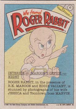 1987 Topps Who Framed Roger Rabbit #41 I Don't Believe It...! Back