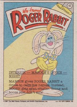 1987 Topps Who Framed Roger Rabbit #43 I Can't Believe It...! Back