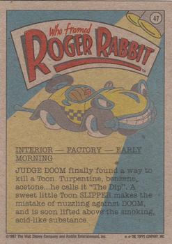 1987 Topps Who Framed Roger Rabbit #47 Care for a Dip?! Back