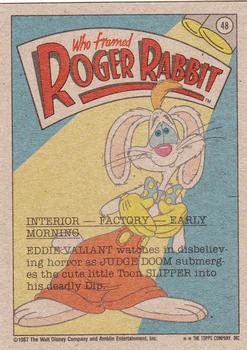 1987 Topps Who Framed Roger Rabbit #48 Death of a Toon! Back