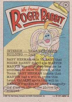 1987 Topps Who Framed Roger Rabbit #50 An Important Clue! Back