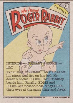 1987 Topps Who Framed Roger Rabbit #51 Strange Bedfellows! Back