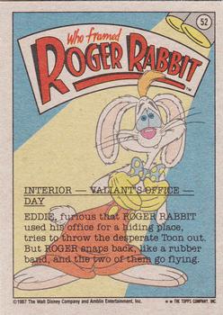 1987 Topps Who Framed Roger Rabbit #52 Get Out, Ya Screwy Toon! Back