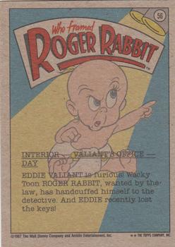 1987 Topps Who Framed Roger Rabbit #56 We're In This Together, Eddie! Back