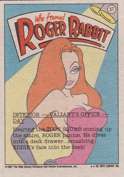 1987 Topps Who Framed Roger Rabbit #57 Hide Me ... Quick! Back