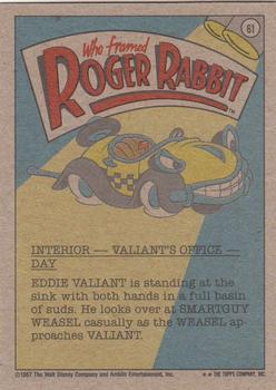 1987 Topps Who Framed Roger Rabbit #61 All Right, Where's the Rabbit At?! Back